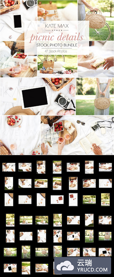 野餐主题场景样机模板 Modern Neutral Picnic Details Bundle