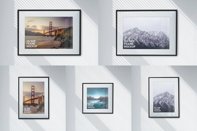 时尚高端简约照片海报框架VI展示模型mockups样机vol.1