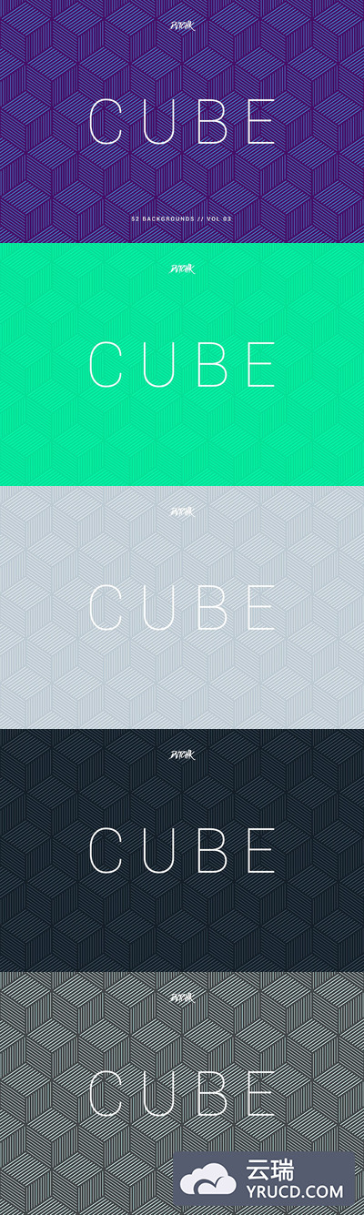 方块-无缝几何背景纹理（第03卷） Cube | Seamless Geometric | Vol. 03