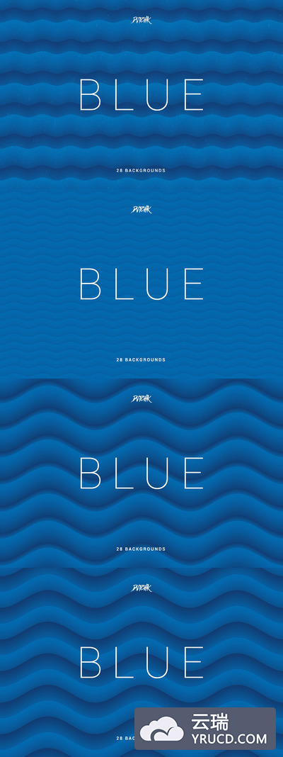 蓝色柔和抽象波纹背景 Blue | Soft Abstract Wavy Bgs