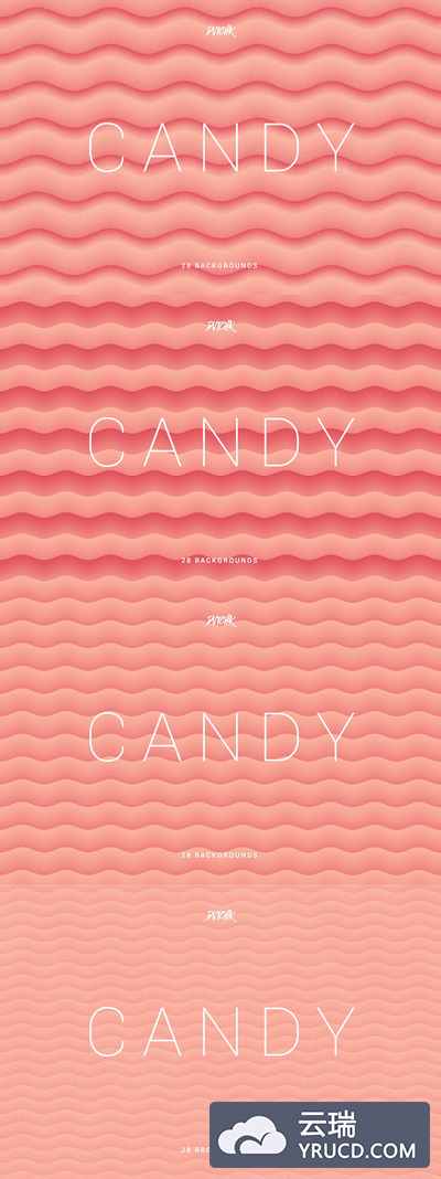 糖果色柔和抽象波纹背景 Candy | Soft Abstract Wavy Bgs