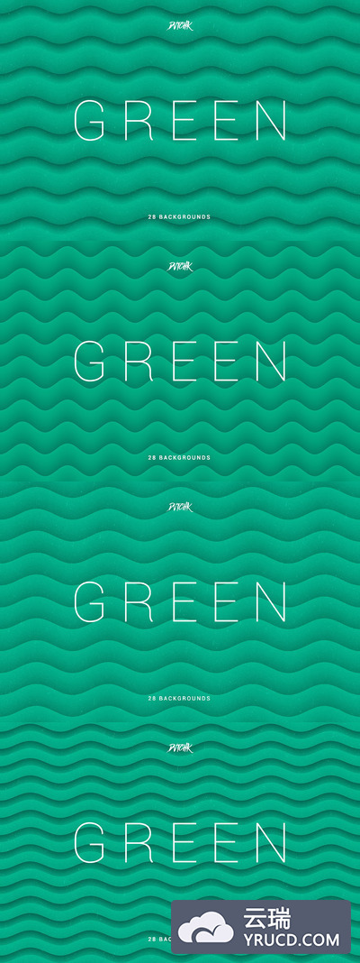 绿色柔和抽象波纹背景 Green | Soft Abstract Wavy Bgs