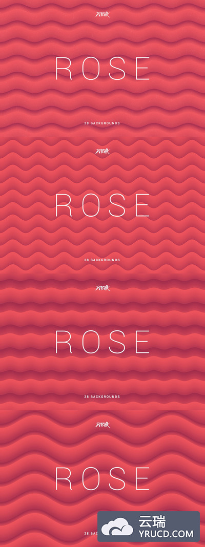 玫瑰色柔和抽象波纹背景 Rose | Soft Abstract Wavy Bgs