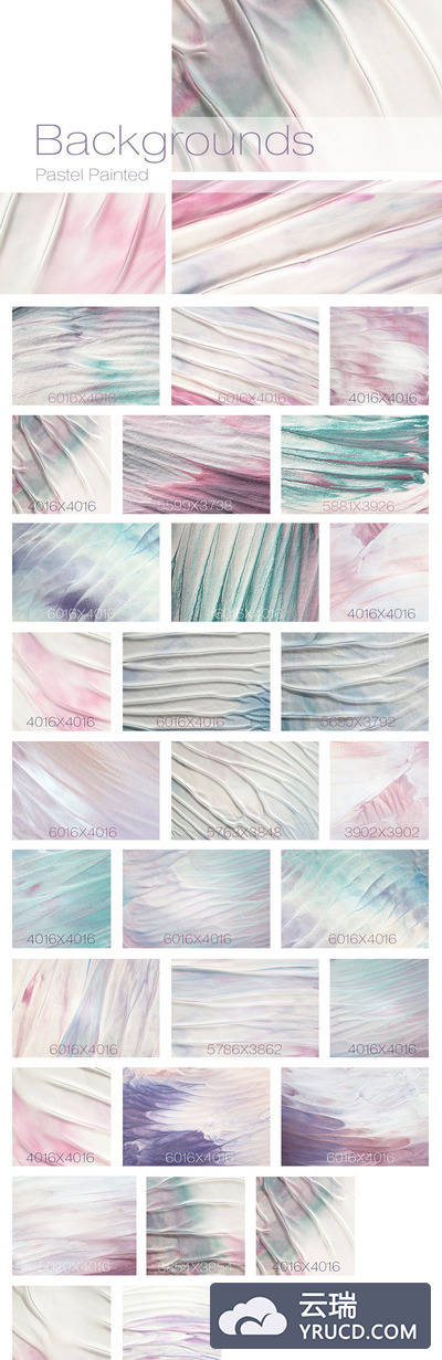 背景纹理 | 高清画质油画笔触肌理彩色抽象化底纹JPG素材-7