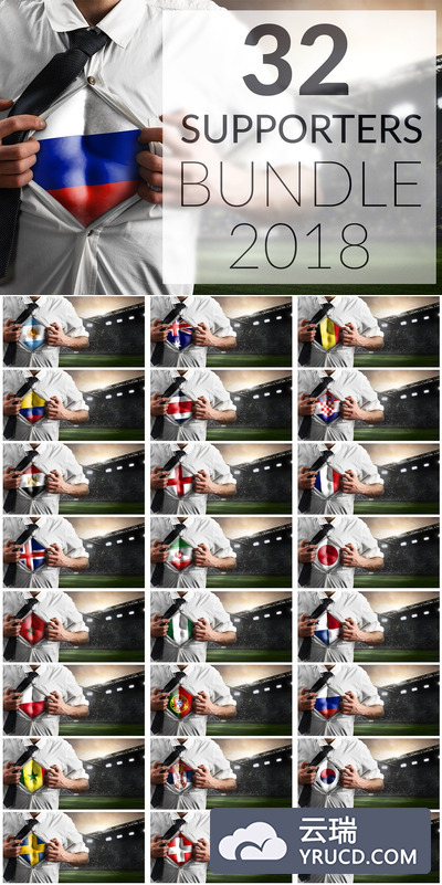 国家足球队支持者肌肉男样机 National soccer team supporters