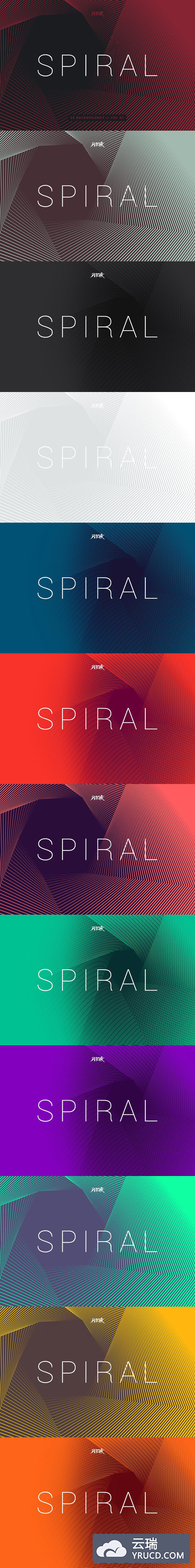 螺旋 | 波纹线条背景纹理 第二卷 Spiral | Hexagon Swirl Bgs | Vol. 02