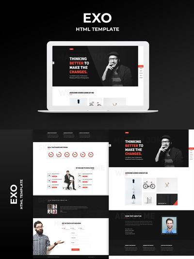 时尚高端个性商务质感得多用途html网站设计模板