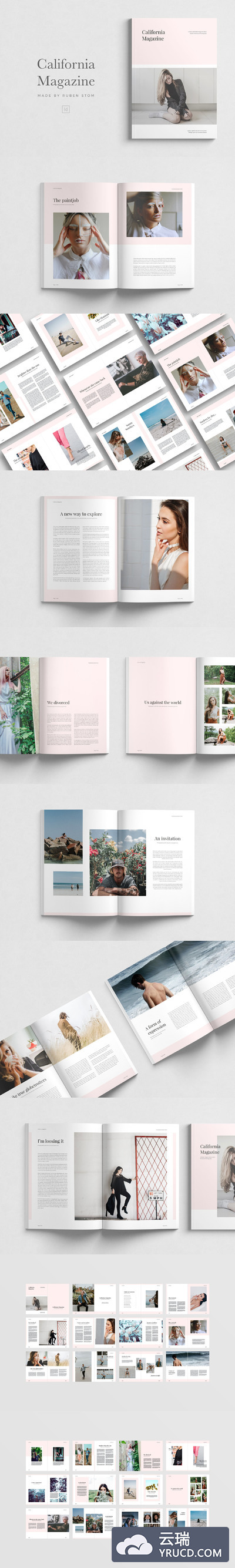 加利福尼亚杂志模板 California Magazine Template
