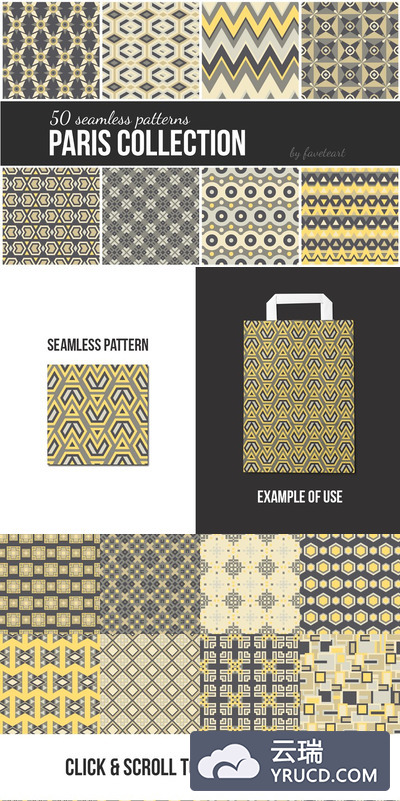 50款经典民族特色图案纹理 50 Seamless Patterns (EPS, JPG)