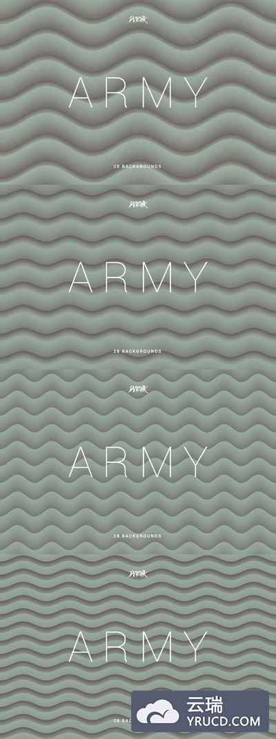军绿色柔和抽象波纹背景 Army | Soft Abstract Wavy Bgs