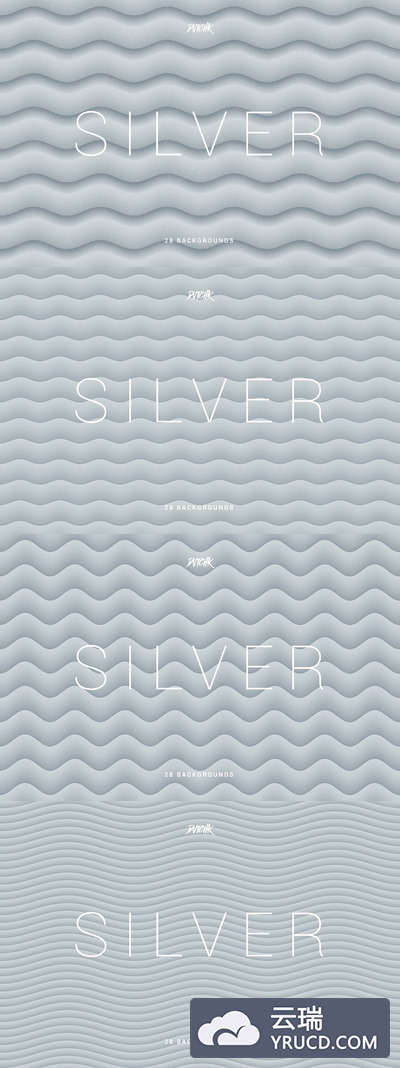 银色柔和抽象波纹背景 Silver | Soft Abstract Wavy Bgs