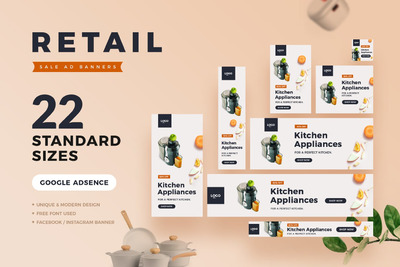 时尚高端简约清新多用途打折促销SALE海报banner设计模板