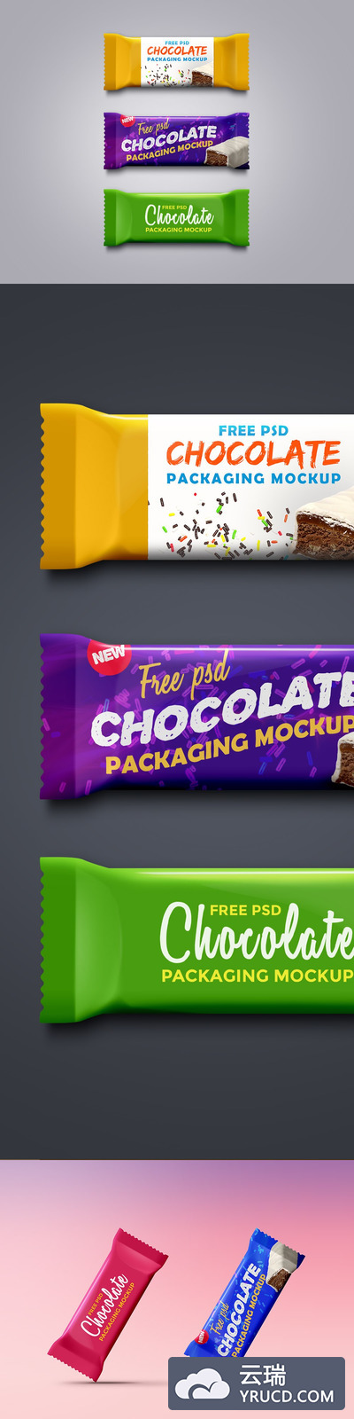 样机 | 巧克力包装模型PSD贴图模板