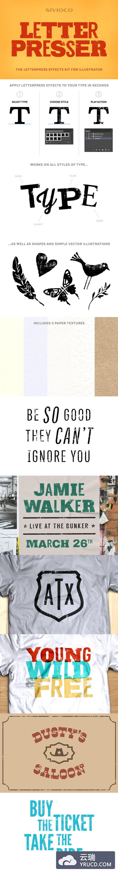 凸版印刷效果 Letterpresser