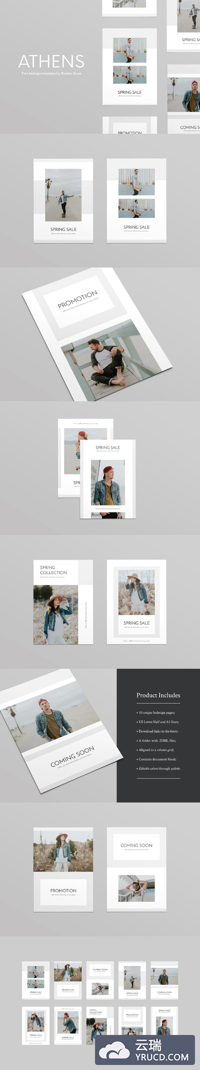 简约时尚海报模板 Athens Flyer Templates