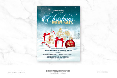 圣诞庆祝活动传单模板 Christmas Celebration Flyer