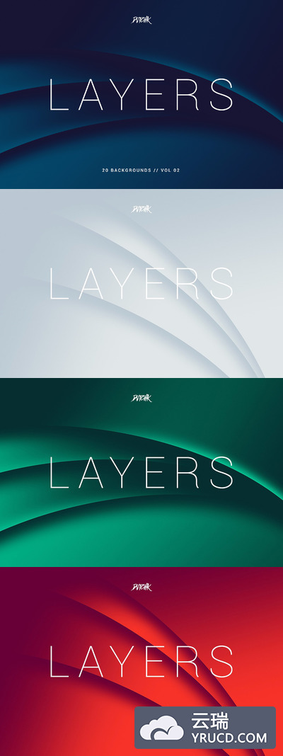 分层波纹曲线背景纹理v2 Layers | Wavy Curves Bgs | Vol. 02