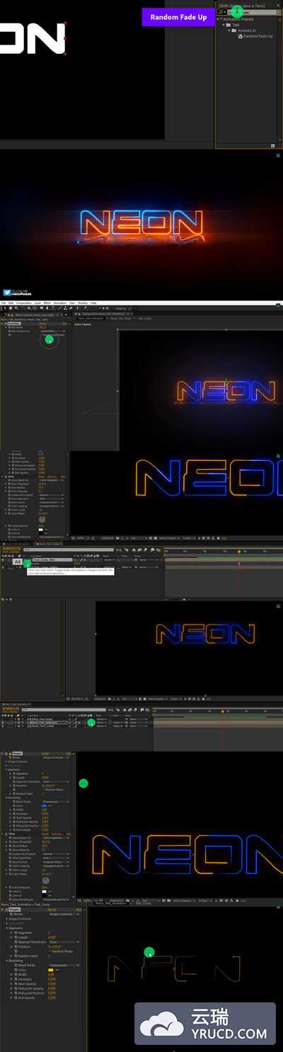 AE 霓虹灯NEON文字教程