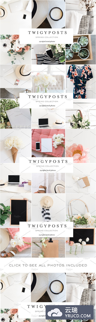 春天场景照片样机 Spring Styled Stock Photo Bundle