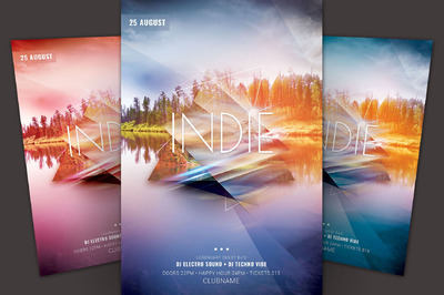 音乐活动海报模板 Indie Flyer Template