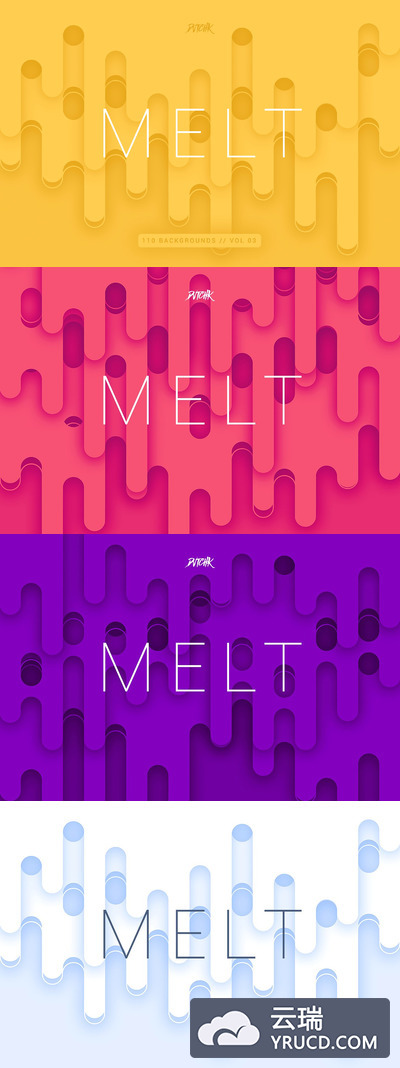 圆形背景纹理v3 Melt | Rounded Backgrounds | Vol. 03