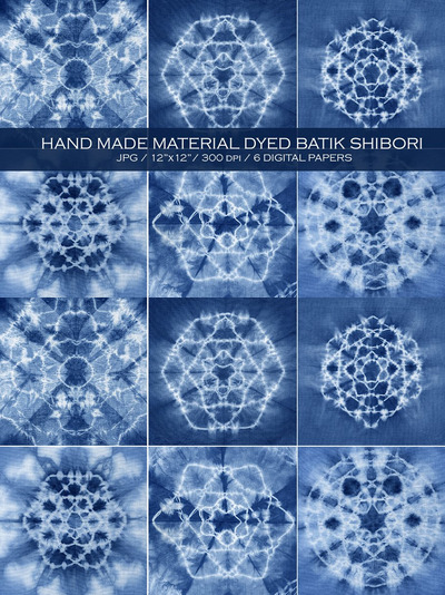 蜡染抽象背景纹理 Material dyed batik. Indigo.Shibori