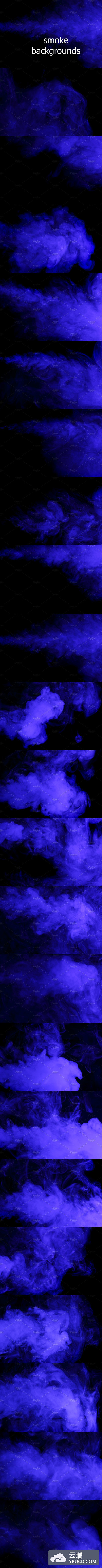 抽象蓝色烟雾背景纹理 Abstract blue smoke hookah.