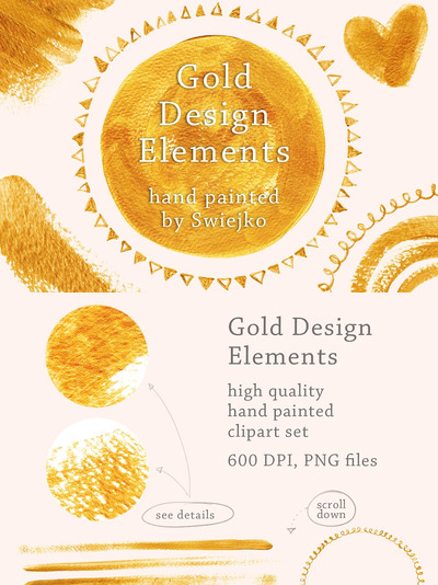烫金设计元素 Gold Design Elements II