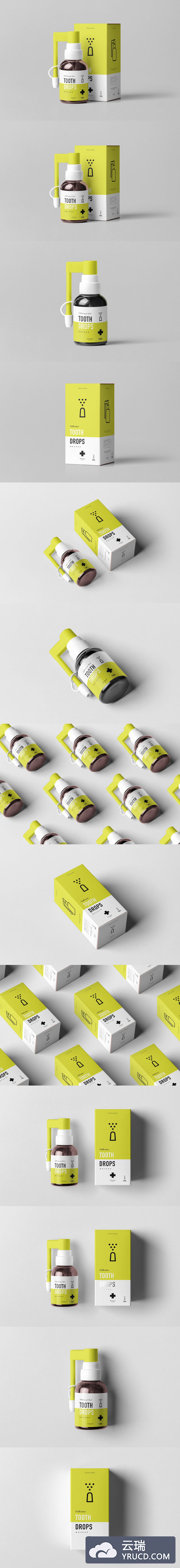 Mockups | 医药类牙齿牙龈治疗涂抹器多角度模型样机