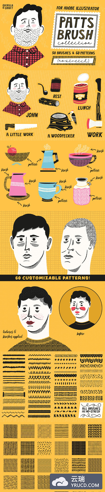 卡通笔刷图案 Patts Brush Collection