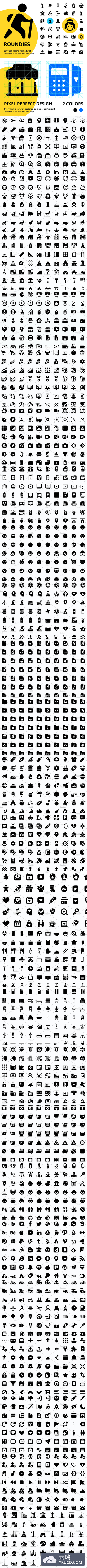 圆形实体图标 Roundies 2200 Solid Icons