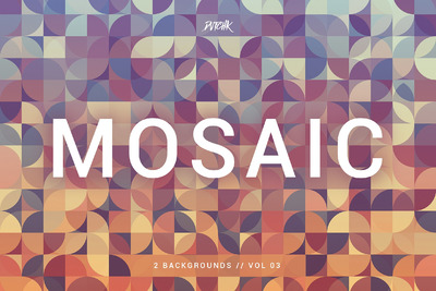 抽象方框渐变背景纹理 Mosaic | Abstract Gradient Bgs | V3