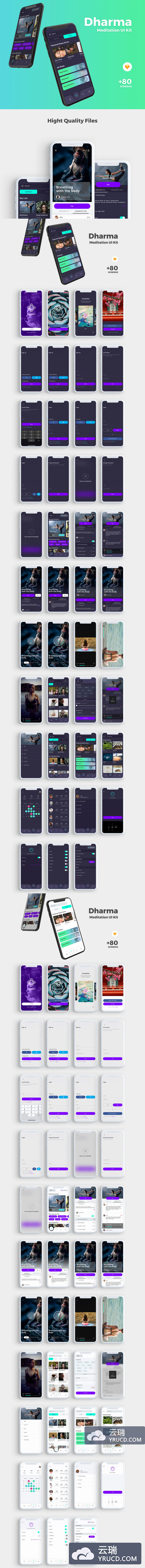 自媒体小视频社交 iOS APP UI Kit 下载 [Sketch]