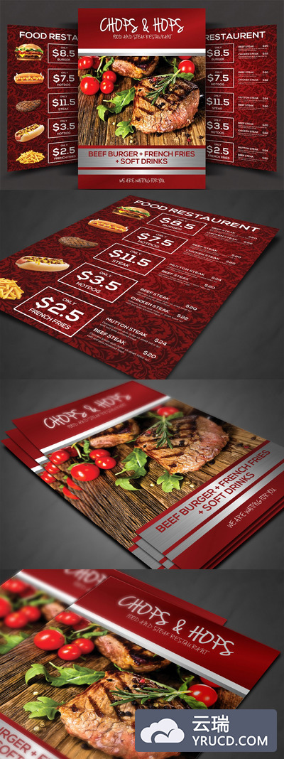 食物菜单模板 Food Menu Flyer