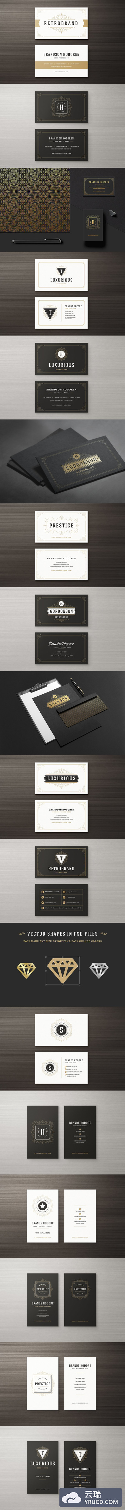 装饰商业名片包 15 Ornaments Business Cards Bundle