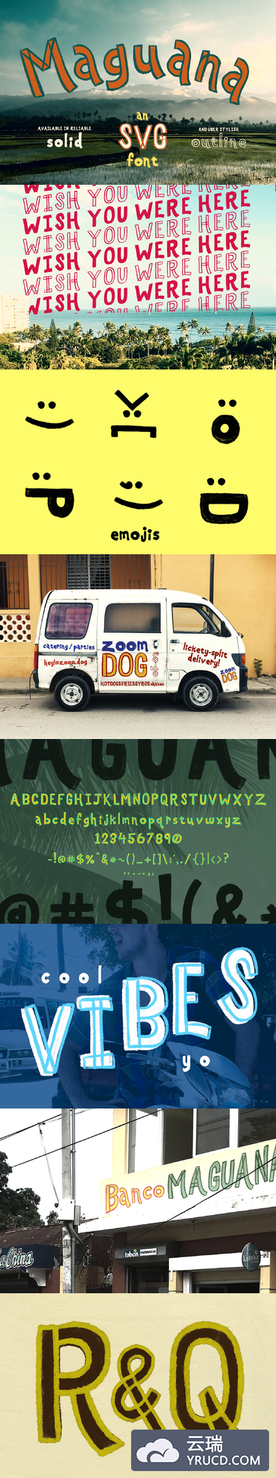 英文手写SVG字体 Maguana ~ Hand-drawn SVG Font