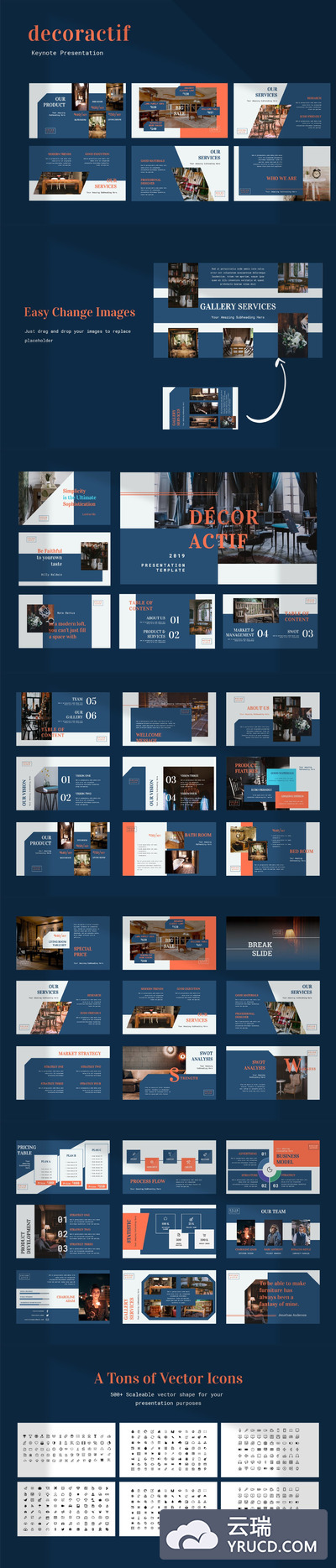 时尚高端简约优雅商业商务质感keynote幻灯片演示模板（key）