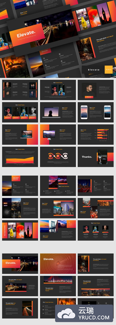时尚高端多用途的高品质Google Slides谷歌幻灯片演示模板（pptx）
