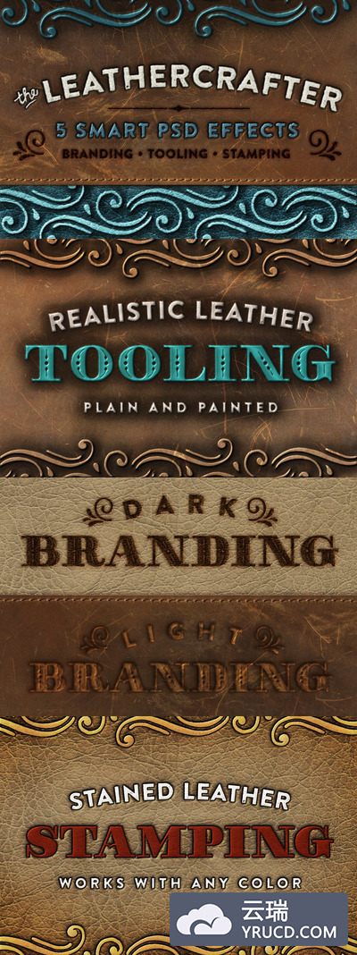 皮革背景纹理 The Leathercrafter - Smart PSD