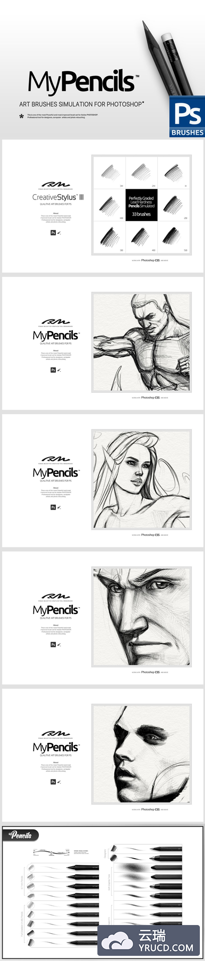 ps专业笔刷 RM My Pencils