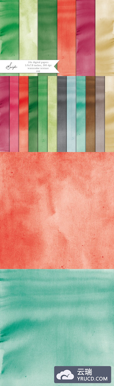 圣诞水彩纸张背景纹理 Watercolor papers, Christmas