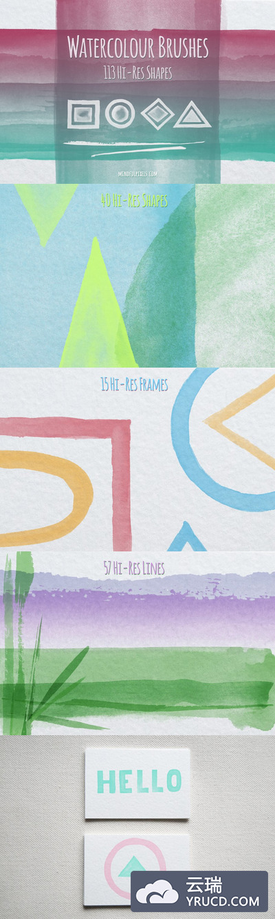 水彩ps笔刷2 Watercolor Brushes Vol.2