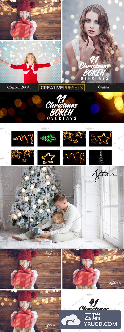 摄影师的圣诞装饰 Christmas Overlays for Photographers