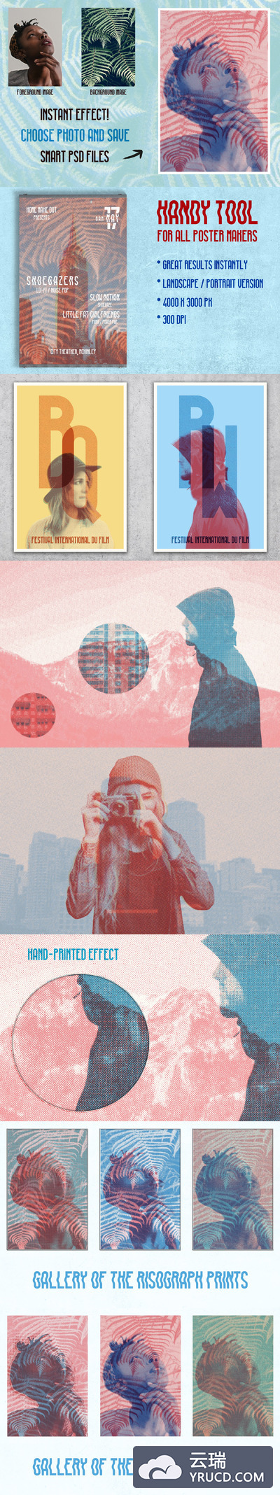 智能图层样式特效 Risographia by Guerillacraft