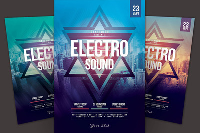 电声传单模板 Electro Sound Flyer Template