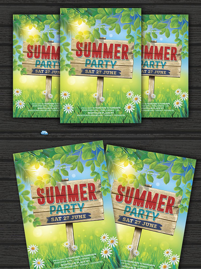 夏天派对海报模板 Summer Party Flyer