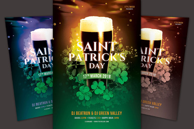 圣帕特里克节传单模板 Saint Patrick's Day Flyer Template