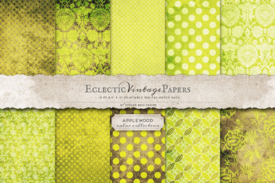 可印刷的纸张背景纹理 Printable Papers - Applewood