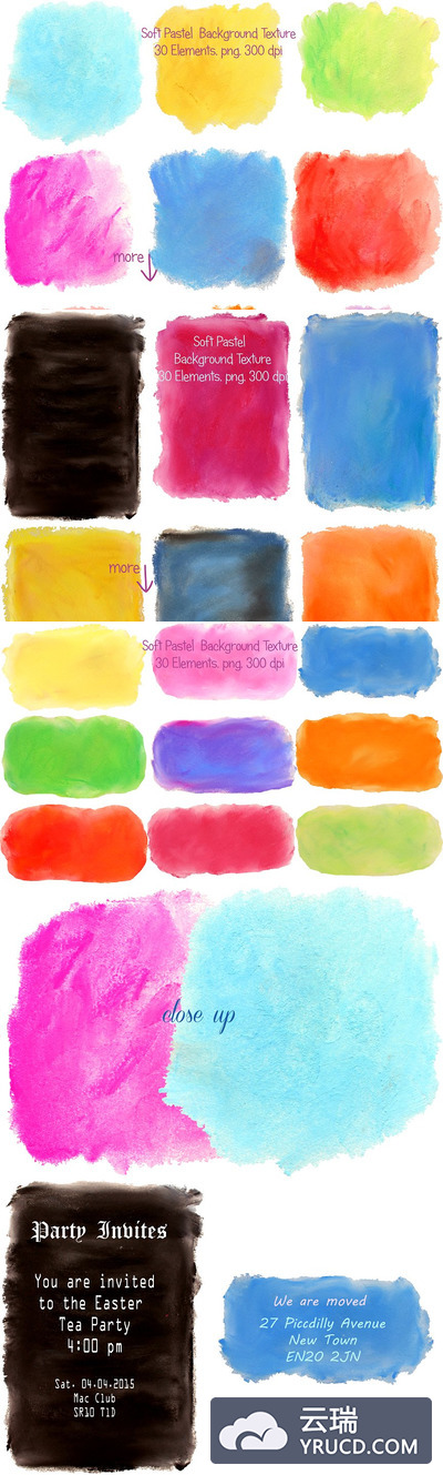 柔和的粉彩纹理背景 Soft Pastel Texture Background