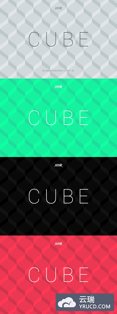 无缝集合方框背景纹理 Cube | Seamless Geometric | Vol. 01